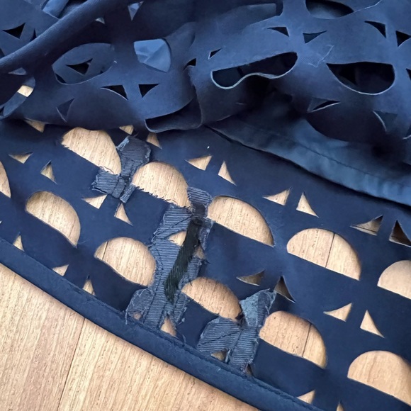 J. Crew laser cut midi skirt in navy blue - Picture 11 of 12
